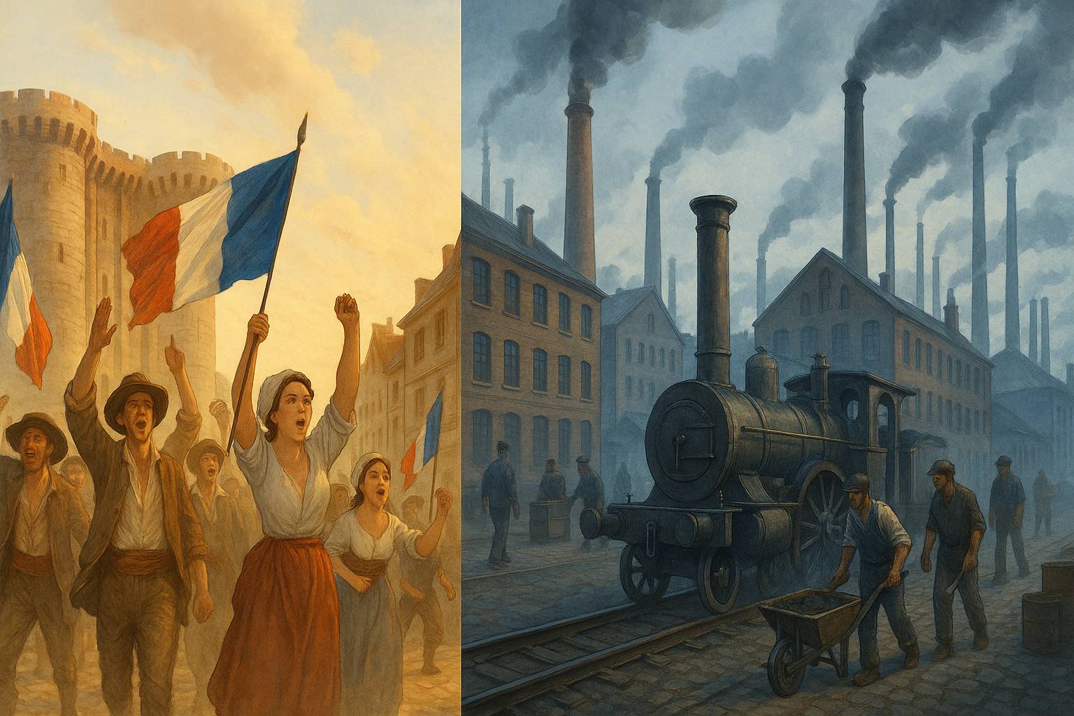 Diferencias entre la Revolución francesa y la Revolución industrial