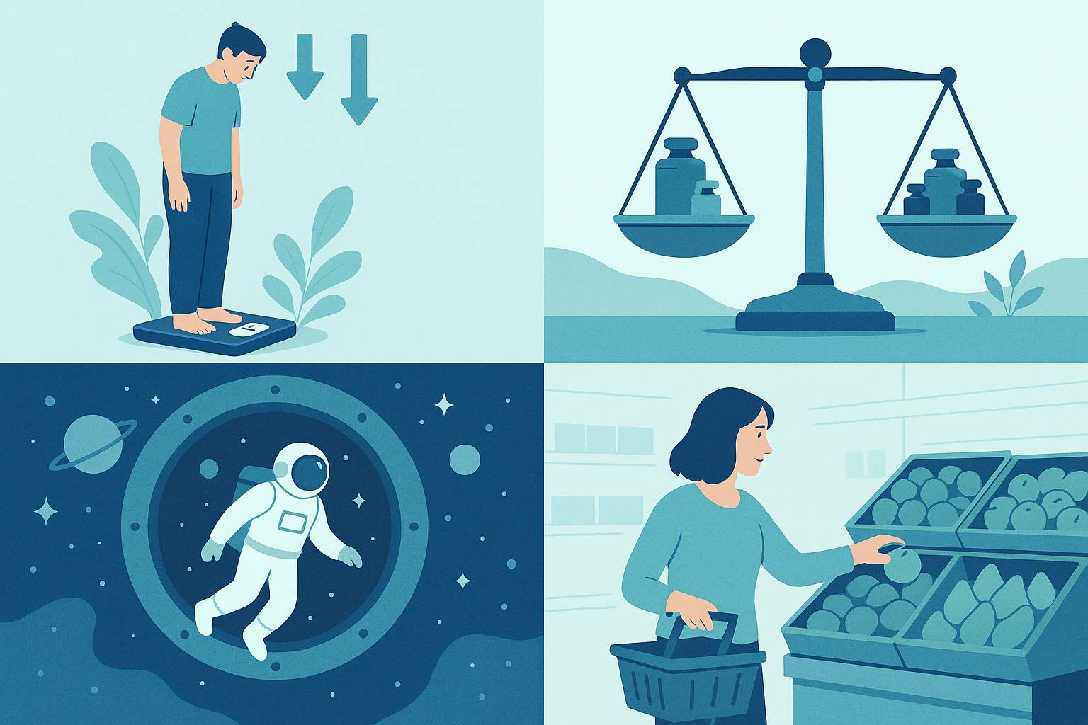 Qué diferencia hay entre masa y peso con ejemplos cotidianos